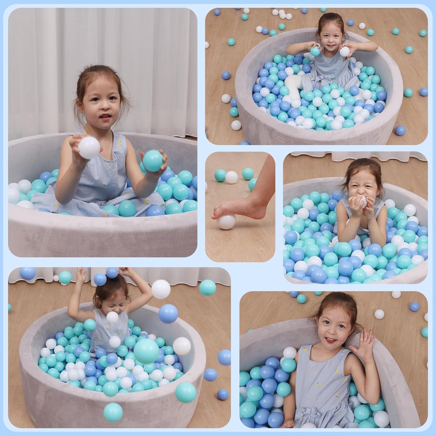 Detalle 2 de MoonxHome Crush-Proof Pastel Plastic Balls (2.15 in) — Pack of 100