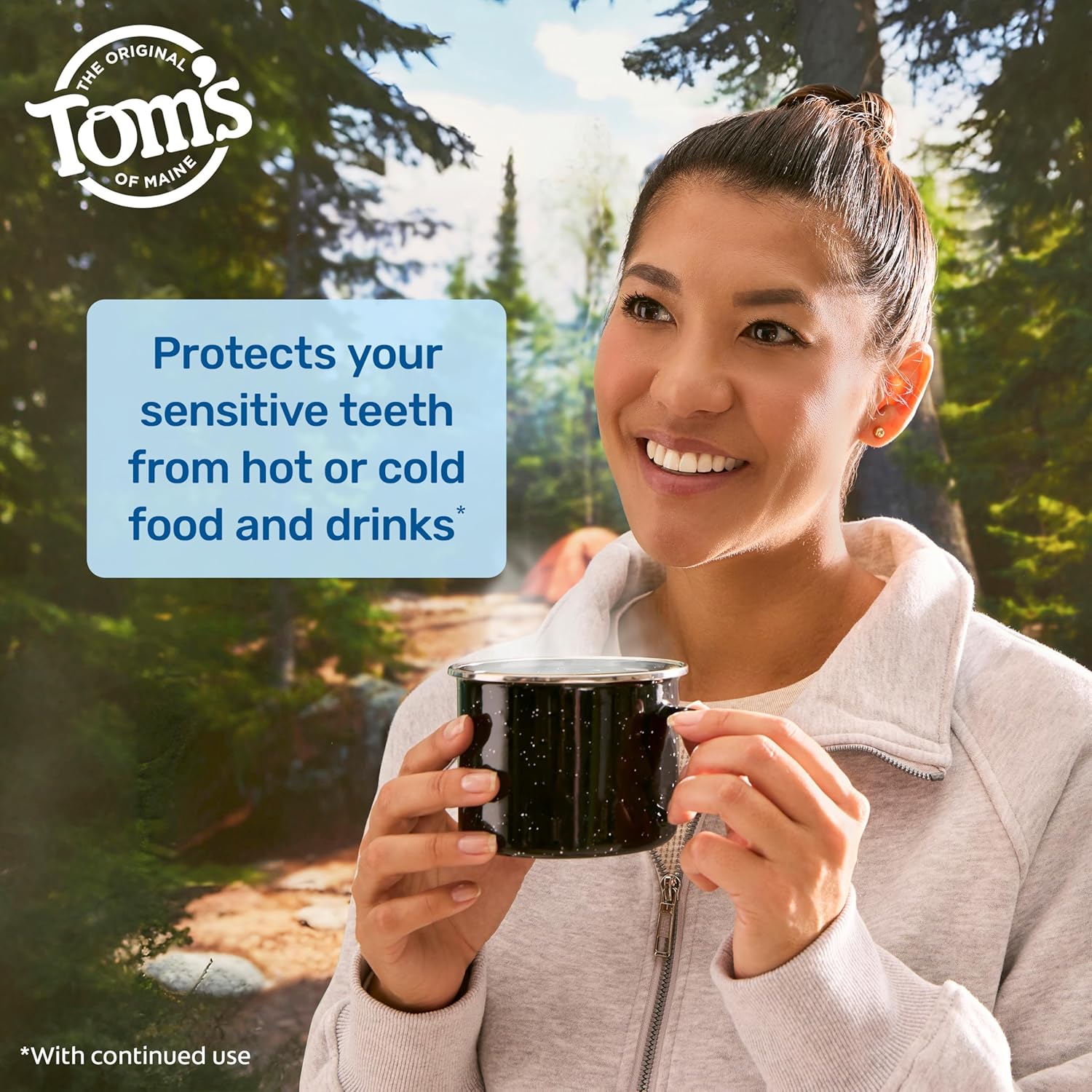 Detalle de Tom’s of Maine Sensitive Plus Whitening Fluoride Free Toothpaste — 3 Pack (Mint), 4.5 oz tubes