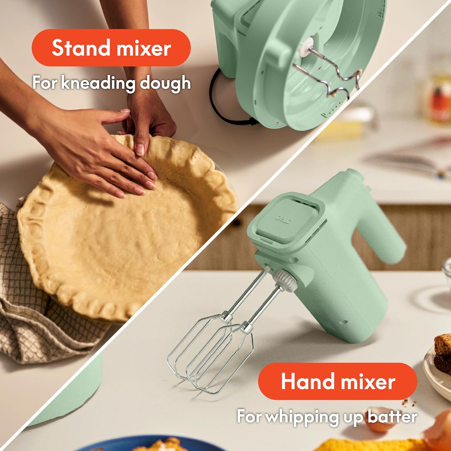 Thumbnail 2 de bella 3.5 Qt Hand & Stand Mixer with Bowl — 2-in-1 Electric Mixer, 200W, Seaglass