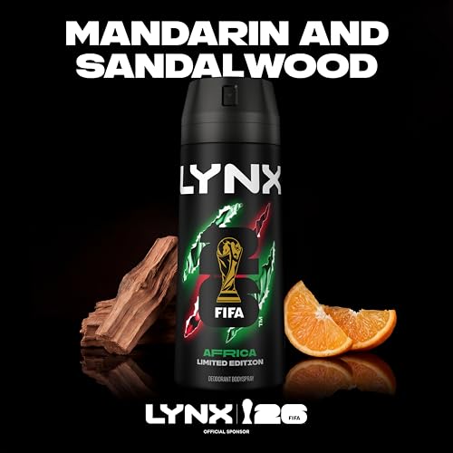 Detalle de VO5 Lynx Africa G.O.A.T. Bodyspray with Zinc Odour-Busting Tech, 6 x 150 ml