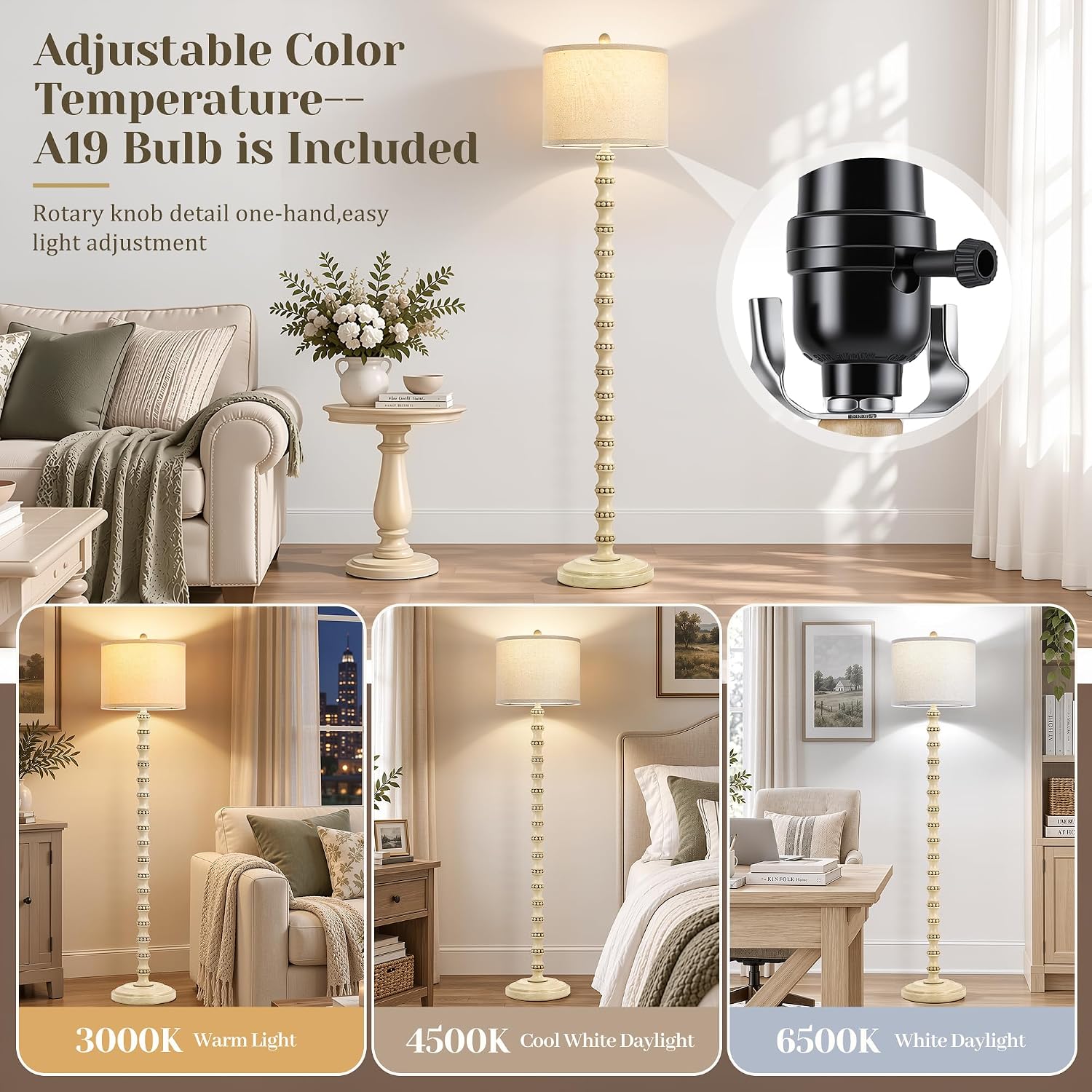 Detalle de Vintage Floor Lamp, 62-Inch