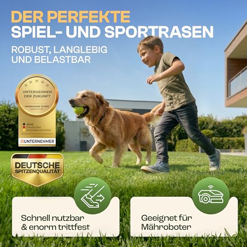 Detalle de HELGENWERK Rasensamen schnellkeimend Sommer 0,5kg – ideal für Neuanlage oder Nachsaat