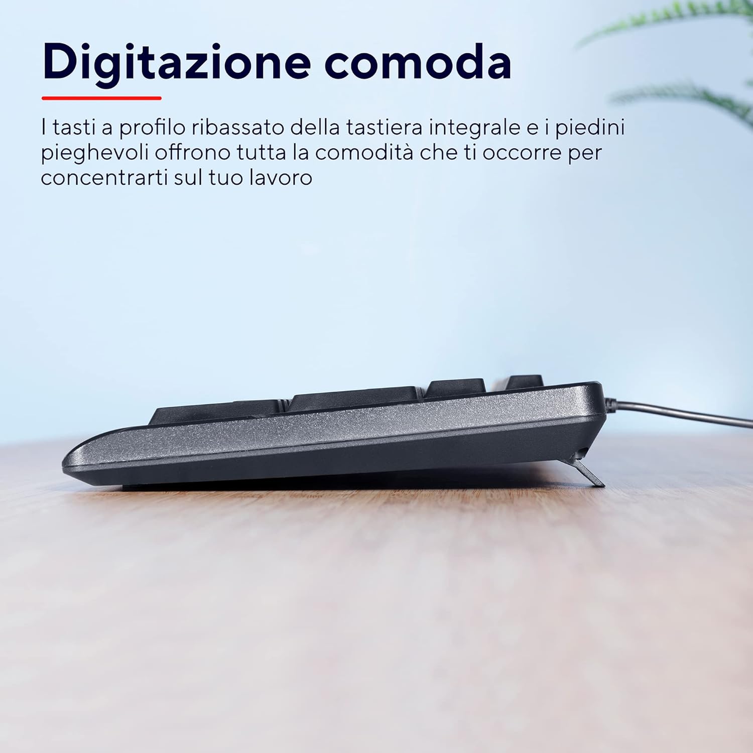 Detalle de Trust Taro Set Tastiera e Mouse USB Cablati con Layout Italiano QWERTY