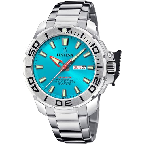 Detalle 1 de Festina Montre Homme Analogique en Acier Inoxydable 316L Argenté