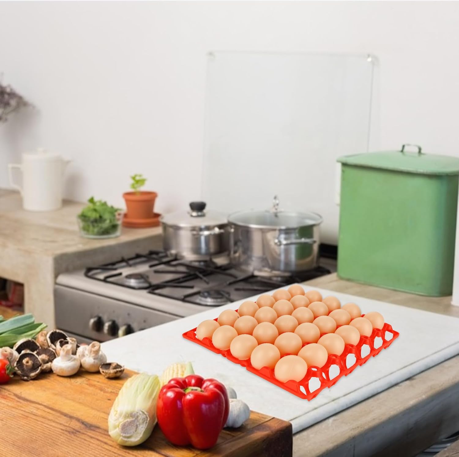 Thumbnail 6 de ACXFOND Plastic Egg Trays, 30-Egg Capacity