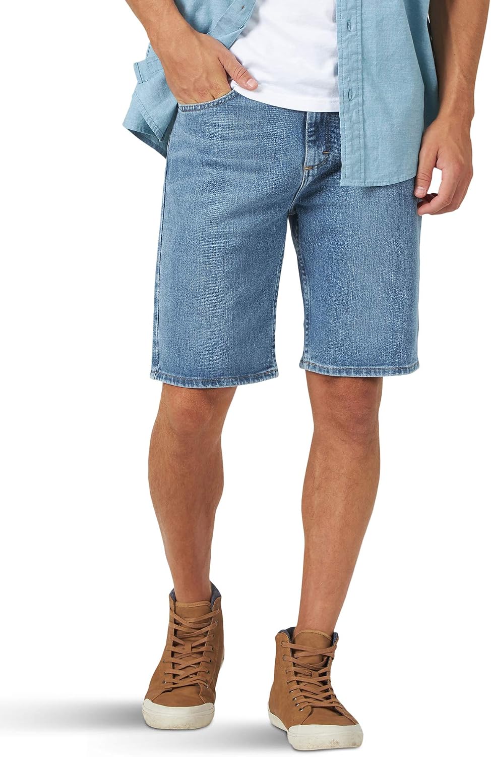 Detalle de Wrangler Shorts en Jean Homme – coupe décontractée et polyvalente