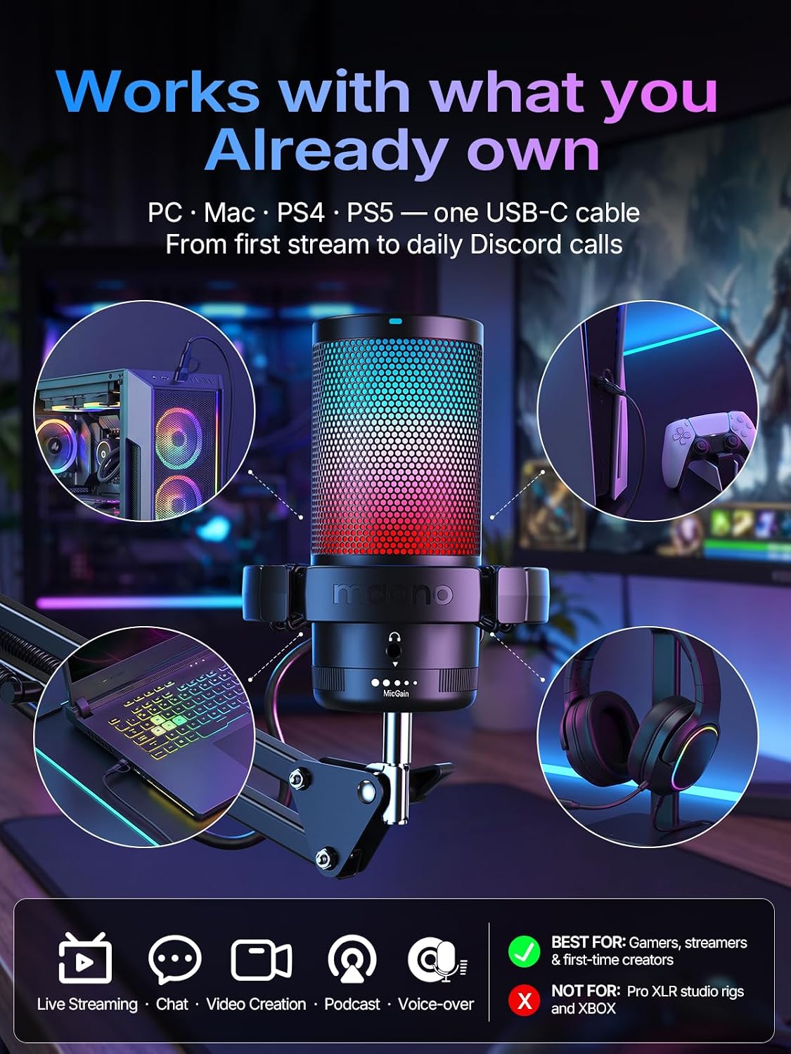 Thumbnail 6 de MAONO Gaming USB Microphone DGM20S