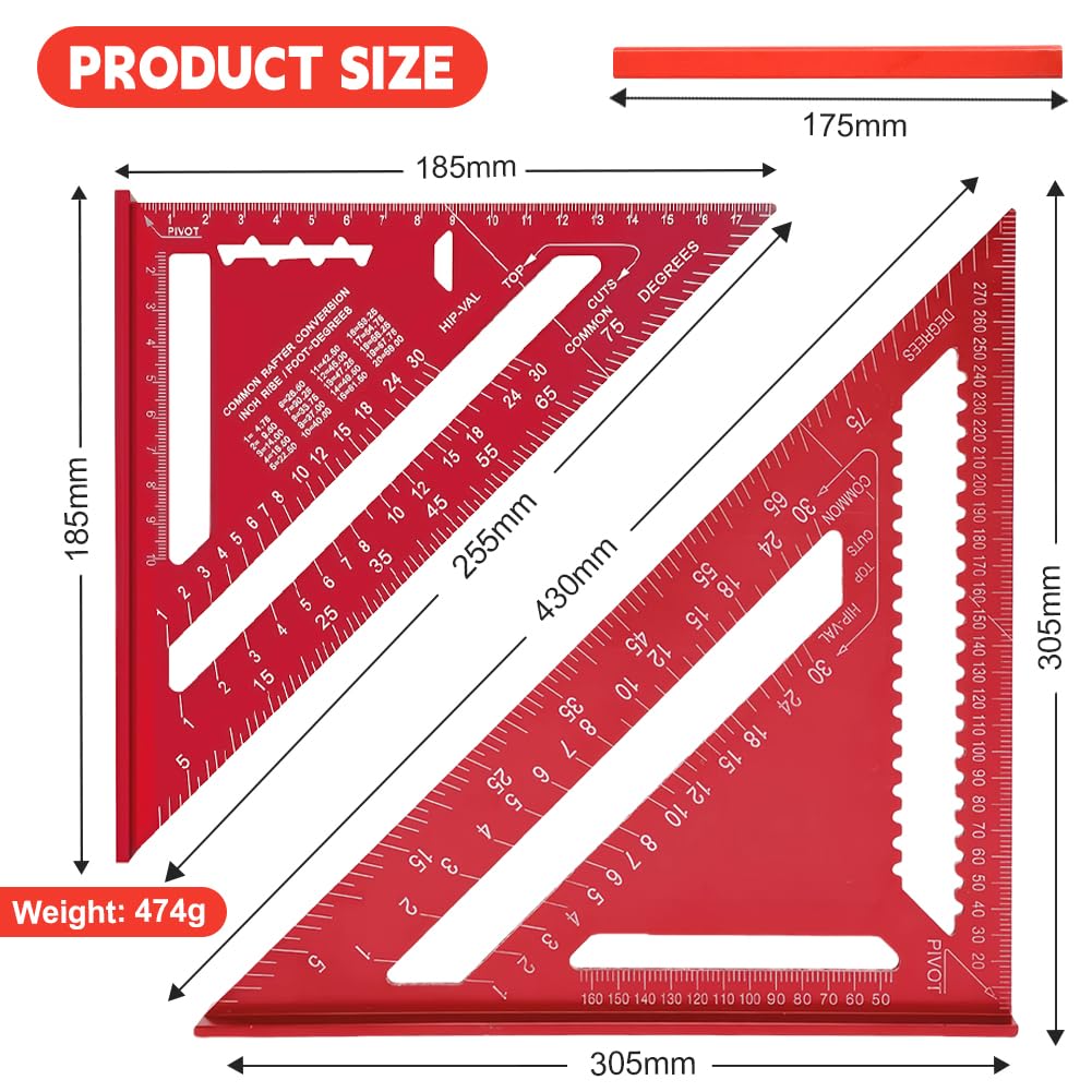 Detalle de Flintronic Speed Square Set 18+30cm