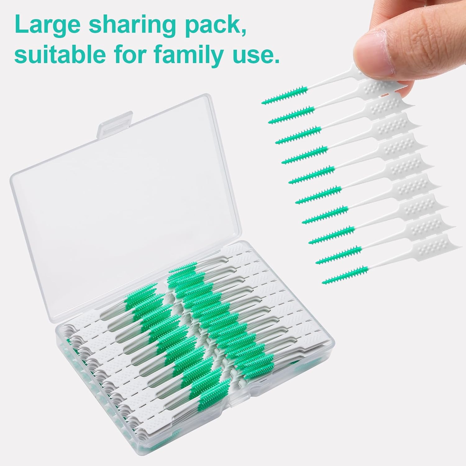 Detalle de ACSKD 300-Piece Interdental Brushes with Silicone Head – Braces Care Set
