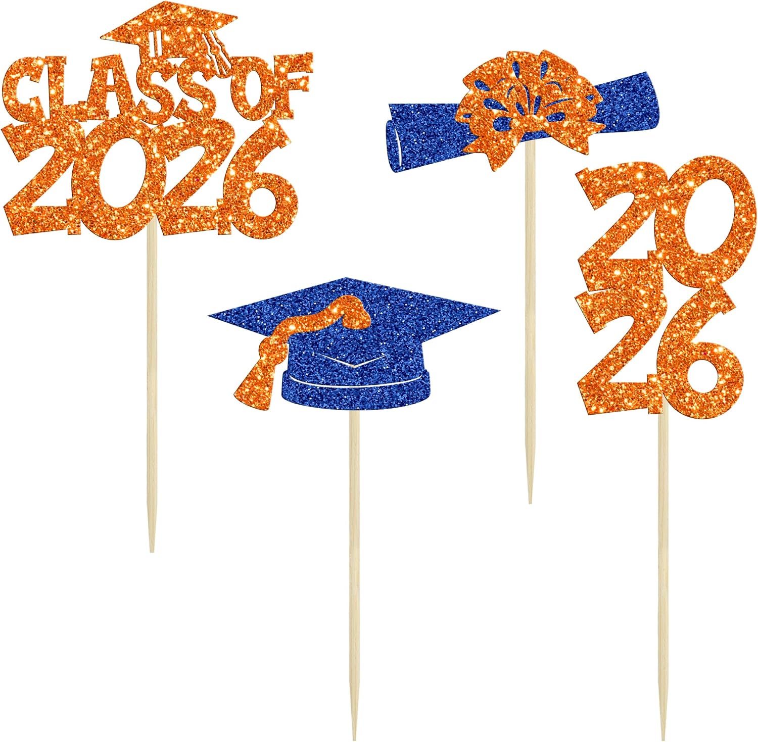 Detalle de Ephlyn Graduation Cupcake Toppers, 36-Piece Set