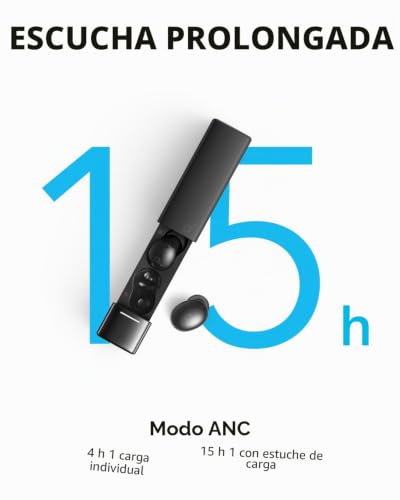 Detalle 2 de Soundcore A30i de Anker: auriculares con cancelación de ruido, diseño lápiz labial y 24 h de autonomía