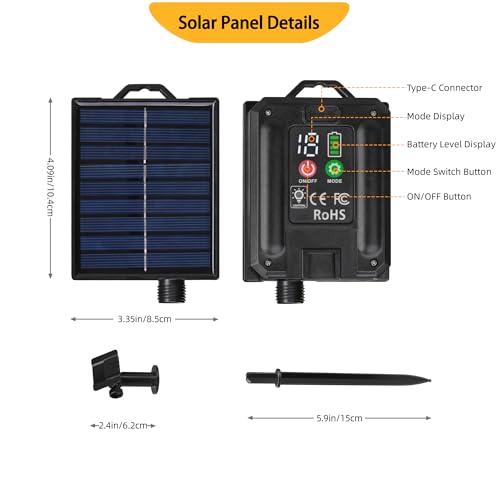 Thumbnail 5 de Tacobey Guirnalda de luces exterior solar 20 m con 200 LED, 8 modos e IP65