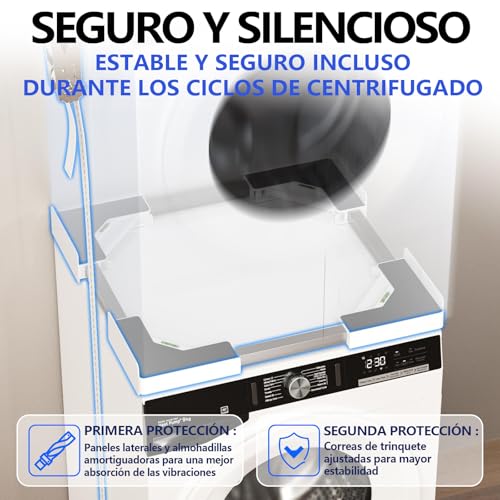 Thumbnail 4 de JHCHU Kit apilamiento 45‑68 cm para lavadora