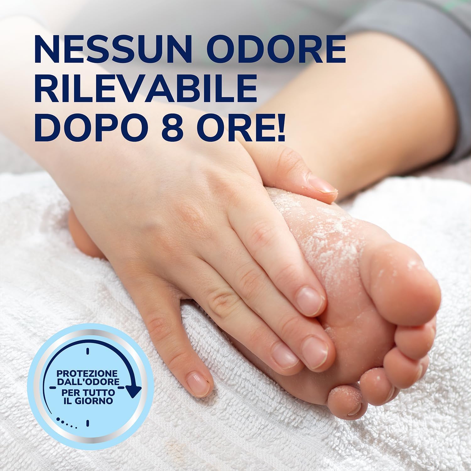 Detalle de Dr. Scholl's Polvere Antiodore per i Piedi con Tecnologia Sweat Max – Freschezza tutto il giorno