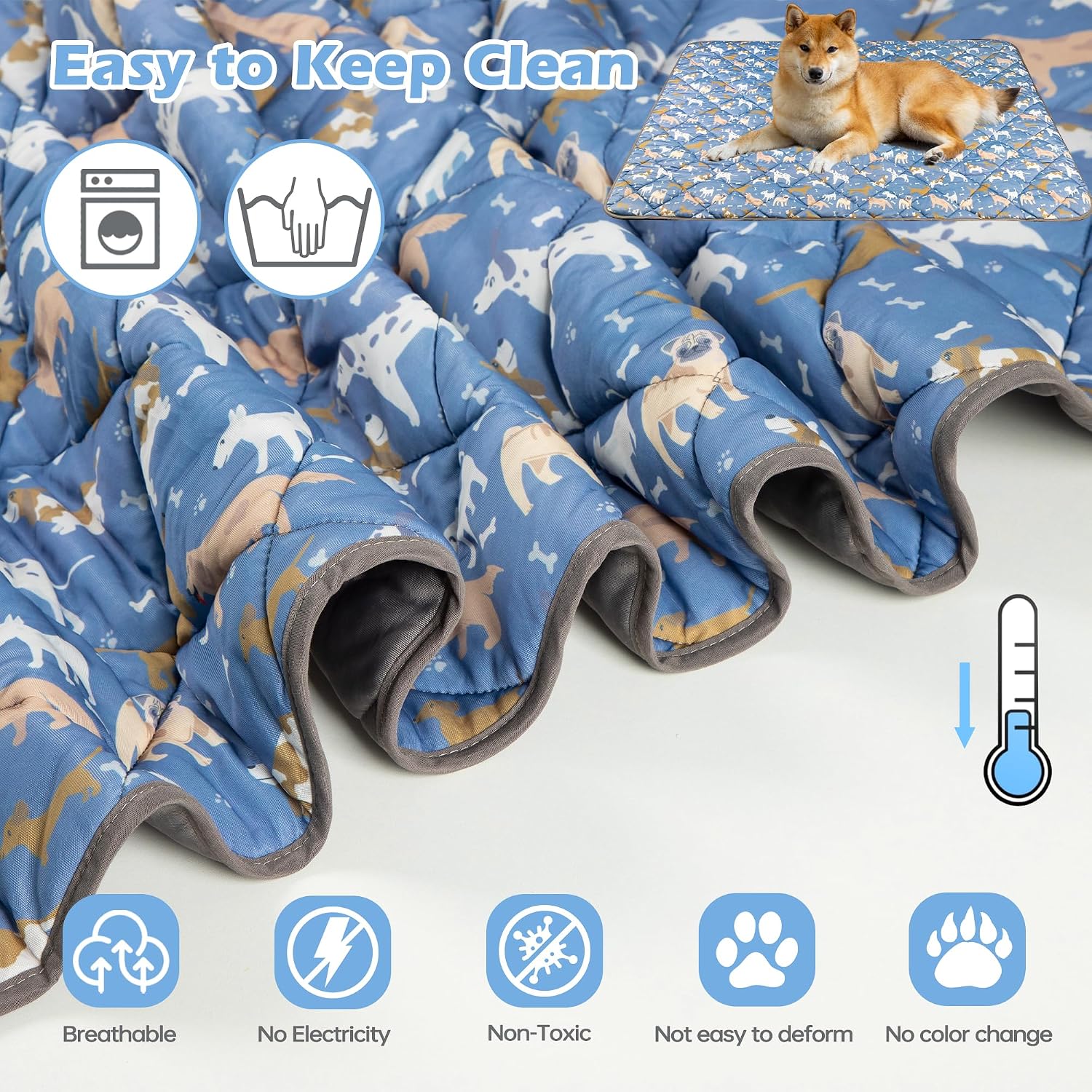 Detalle de ZINGTERRA Dog Cooling Mat, 60 x 80 Inches