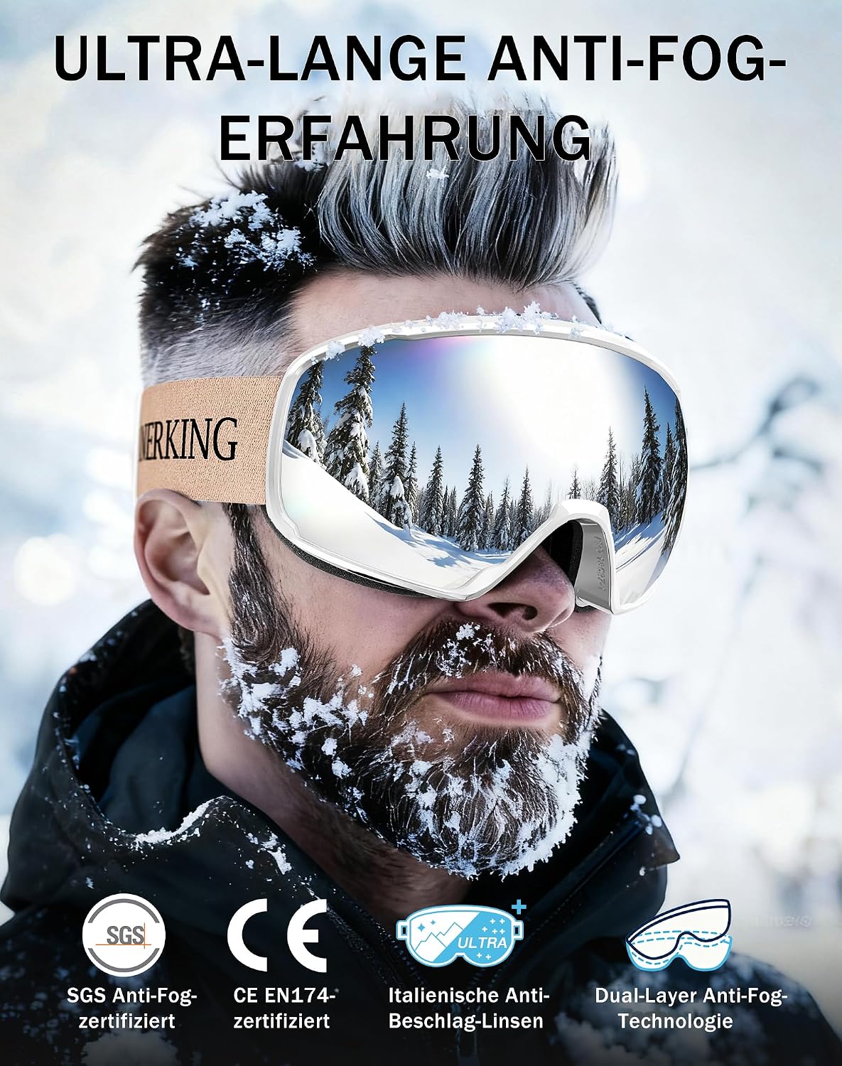 Detalle 2 de InnerKing Skibrille OTG Wide-Fit