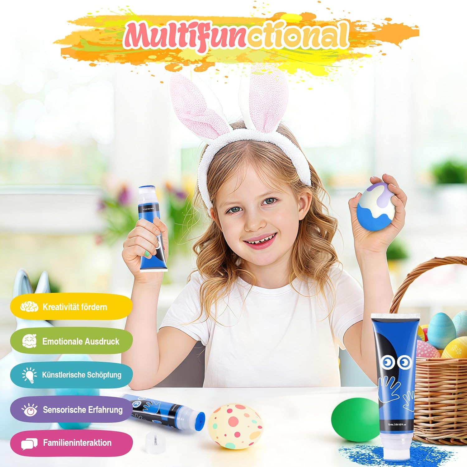 Detalle 2 de Taricor Baby-Fußabdruck-Set (75 ml) für Neugeborene – ungiftige Fingerfarbe zum Stempeln von Händen und Füßen