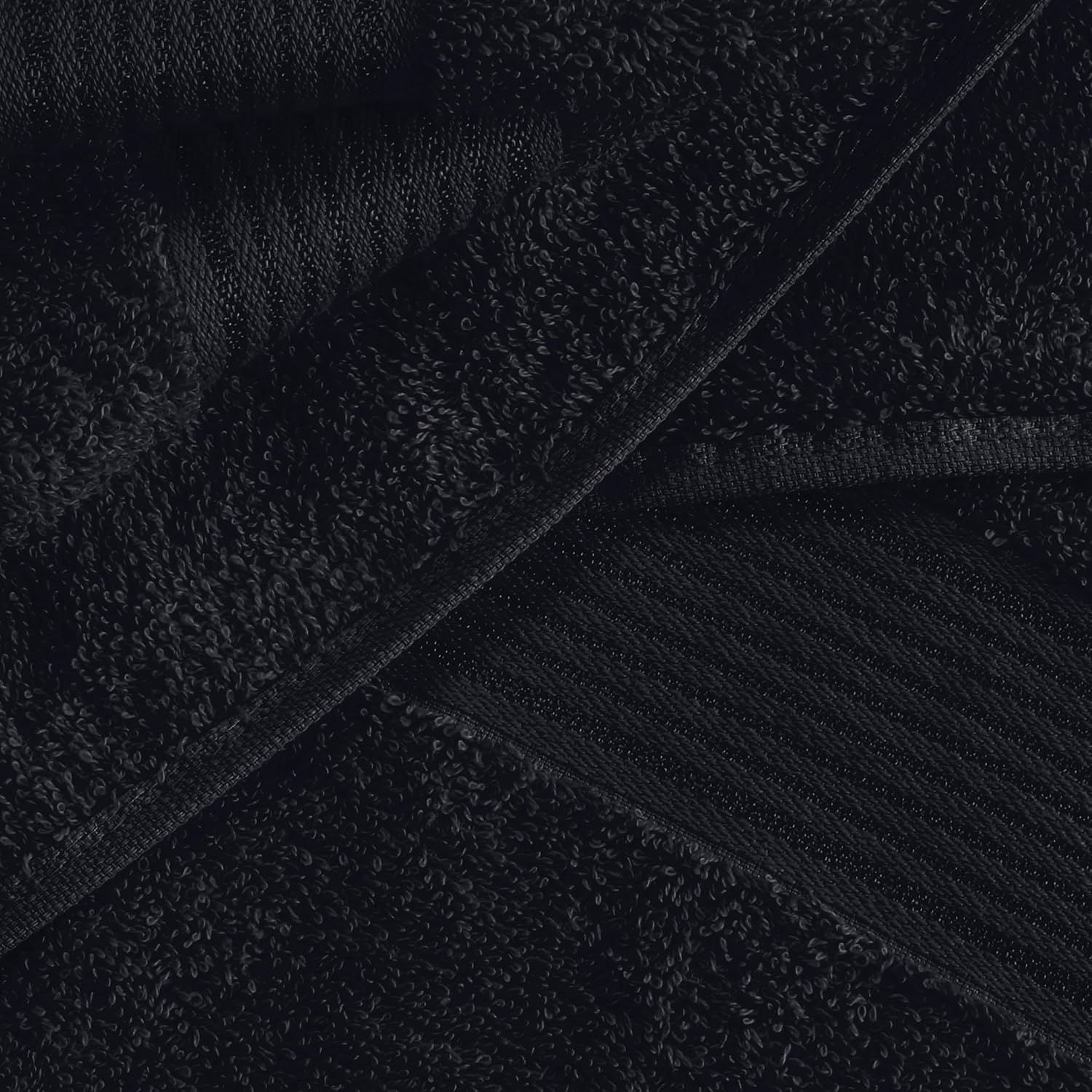 Detalle de Belizzi Home 70147 Cotton Bath Towels, 2-Pack, 28 x 55 Inches, Black