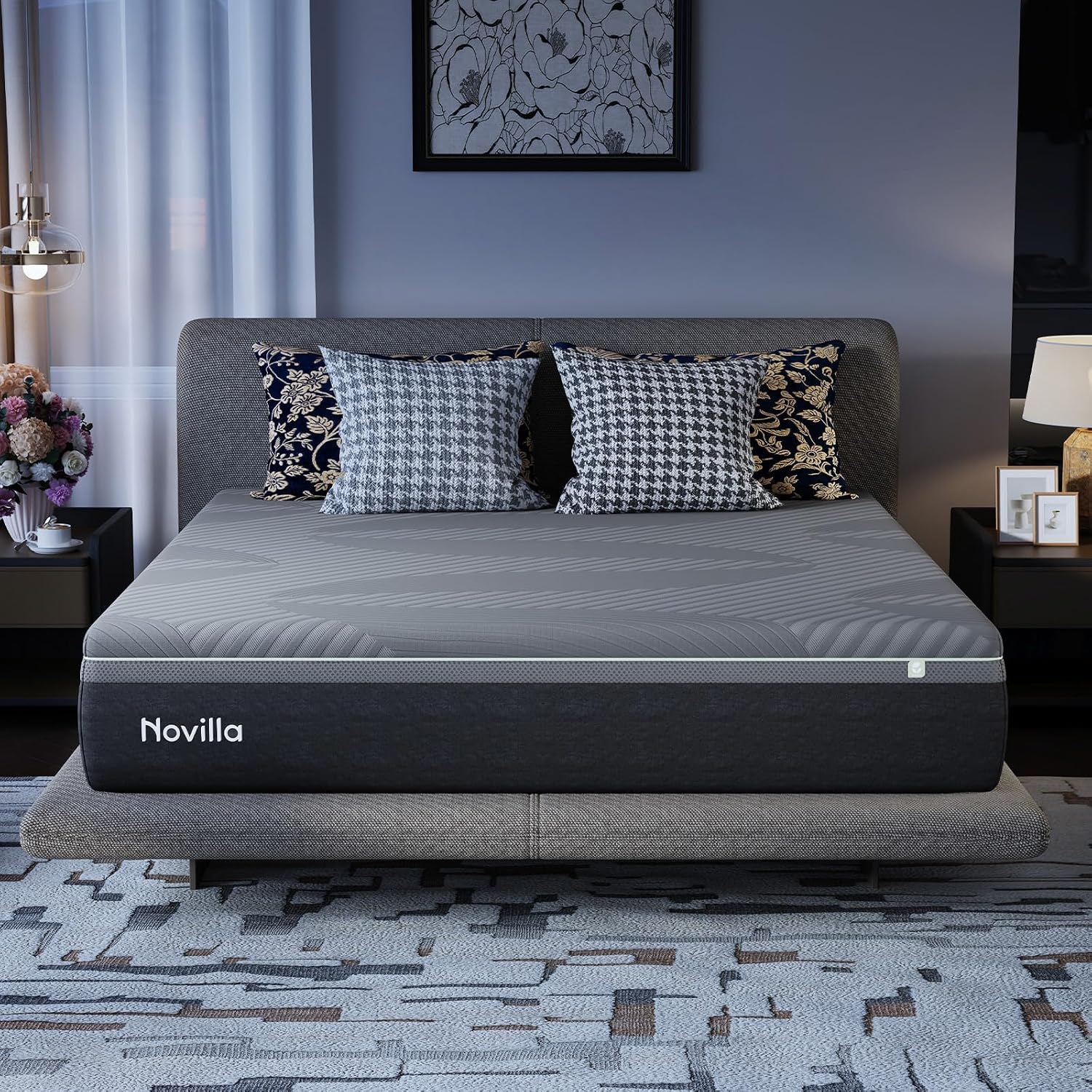 Detalle de Novilla AiryFlow N-2508M01053-12-K 12-Inch King Memory Foam Mattress