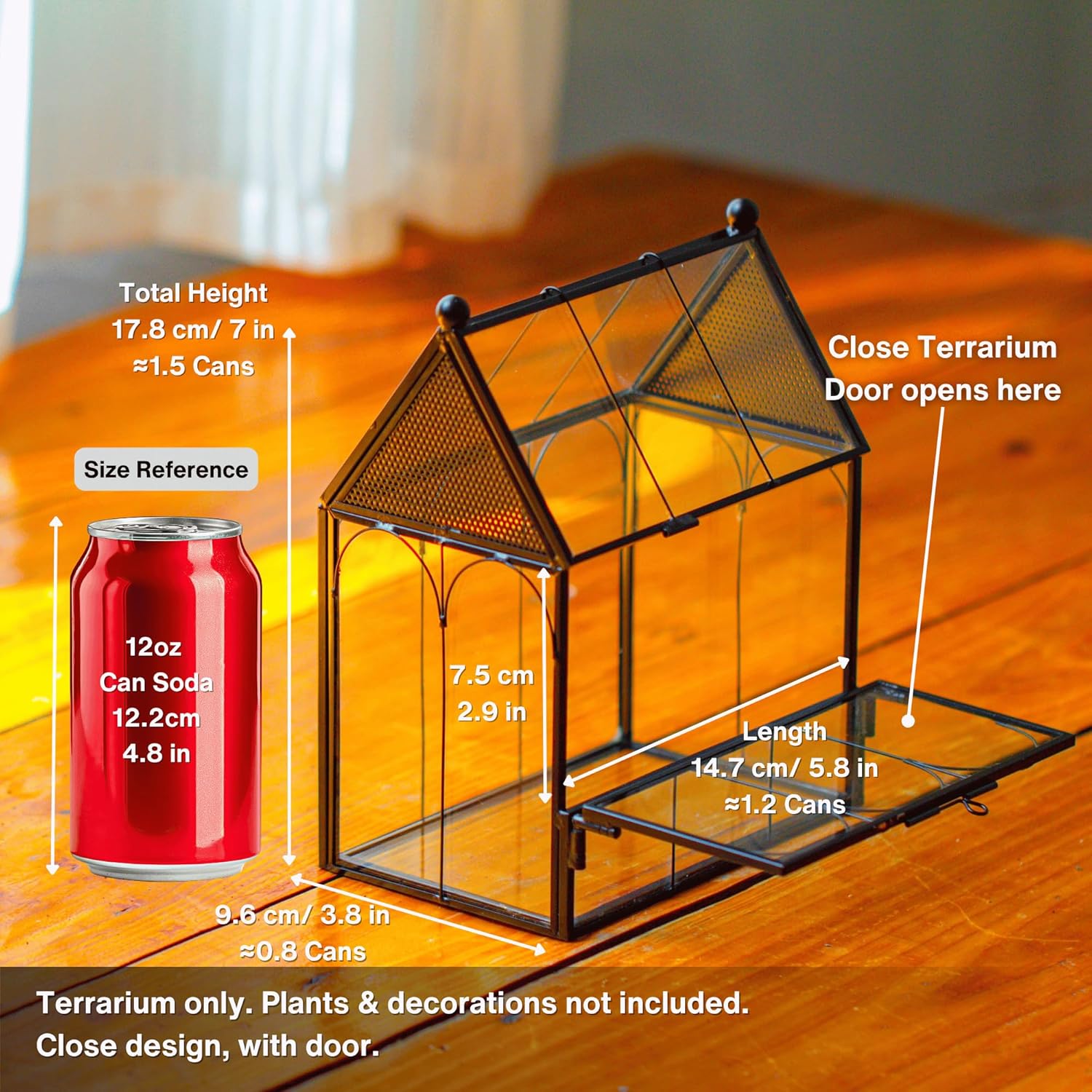 Thumbnail 3 de NCYP Small Glass Terrarium Enclosure with Mesh for Jumping Spiders (Terrarium Only) – Black, 14.7 x 9.6 x 17.8 cm
