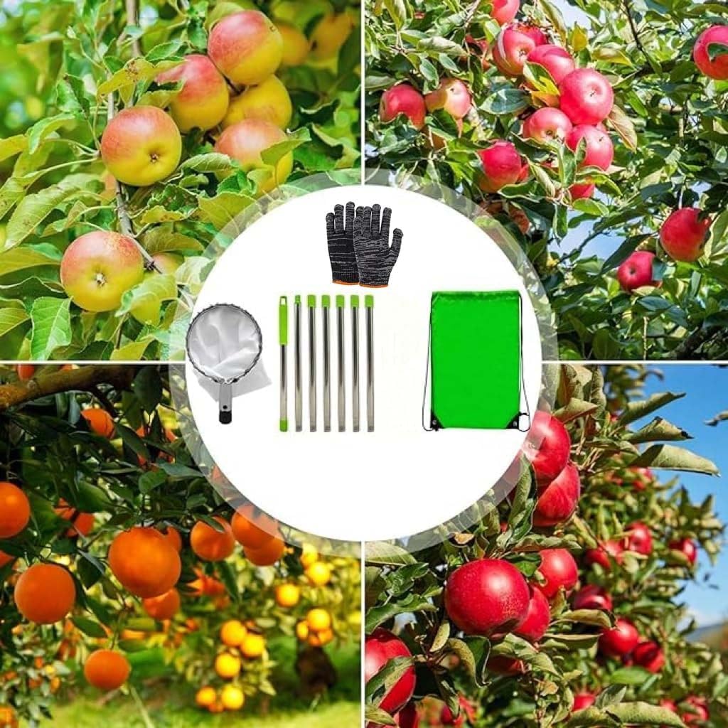 Thumbnail 6 de HuaMuDM HuaMuDM02 fruitplukker, 340 cm, roestvrijstalen steel met opvangzak