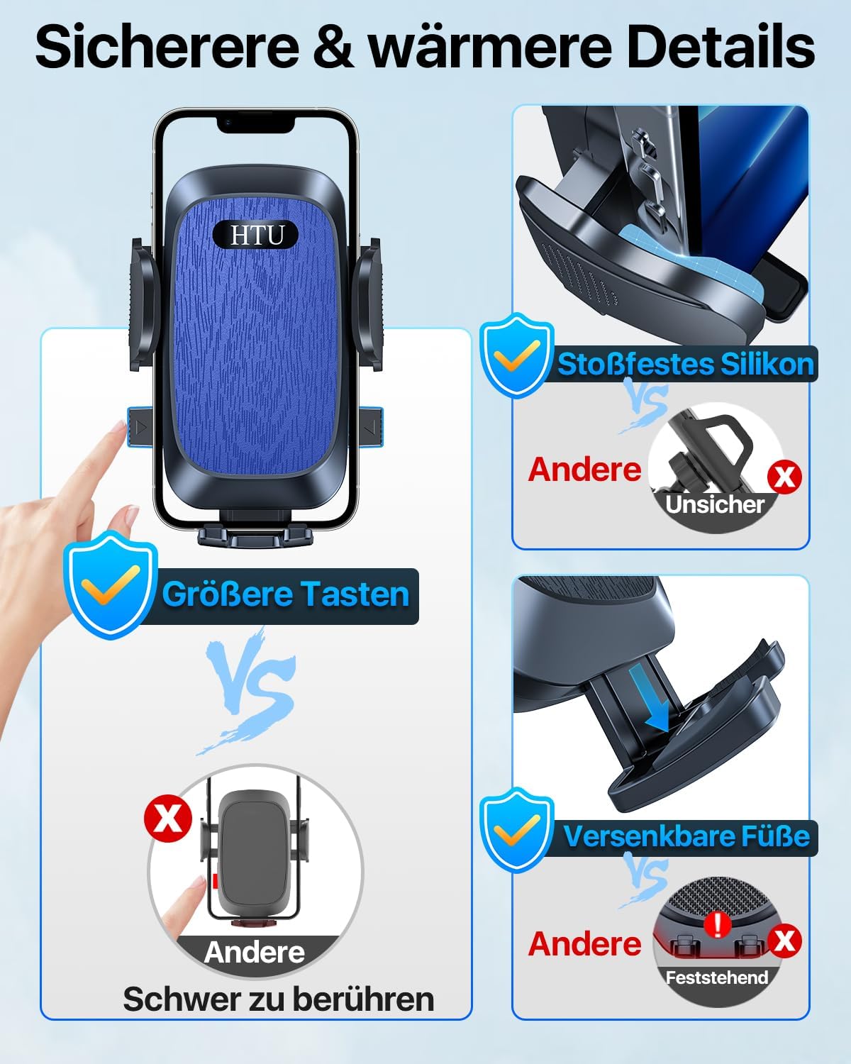 Thumbnail 6 de HTU 2026 Handyhalterung Auto mit 360°