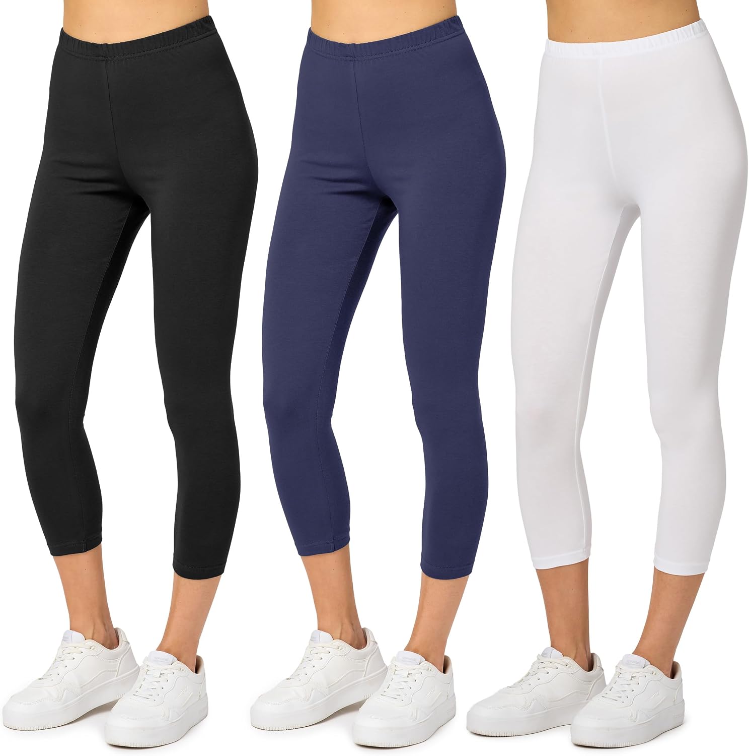 Thumbnail 6 de Merry Style Damen 3/4 Leggings aus Baumwolle mit Stretch – Capri-Leggings, High Waist, atmungsaktiv