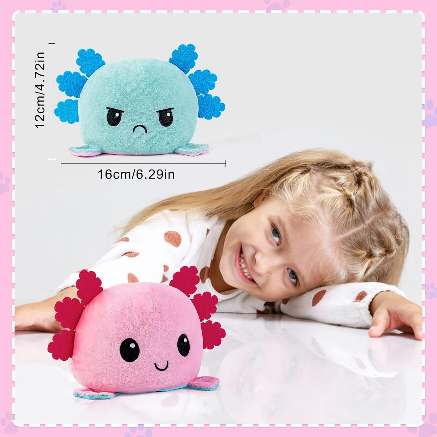 Thumbnail 5 de Thedttoy Reversible Axolotl Plushie