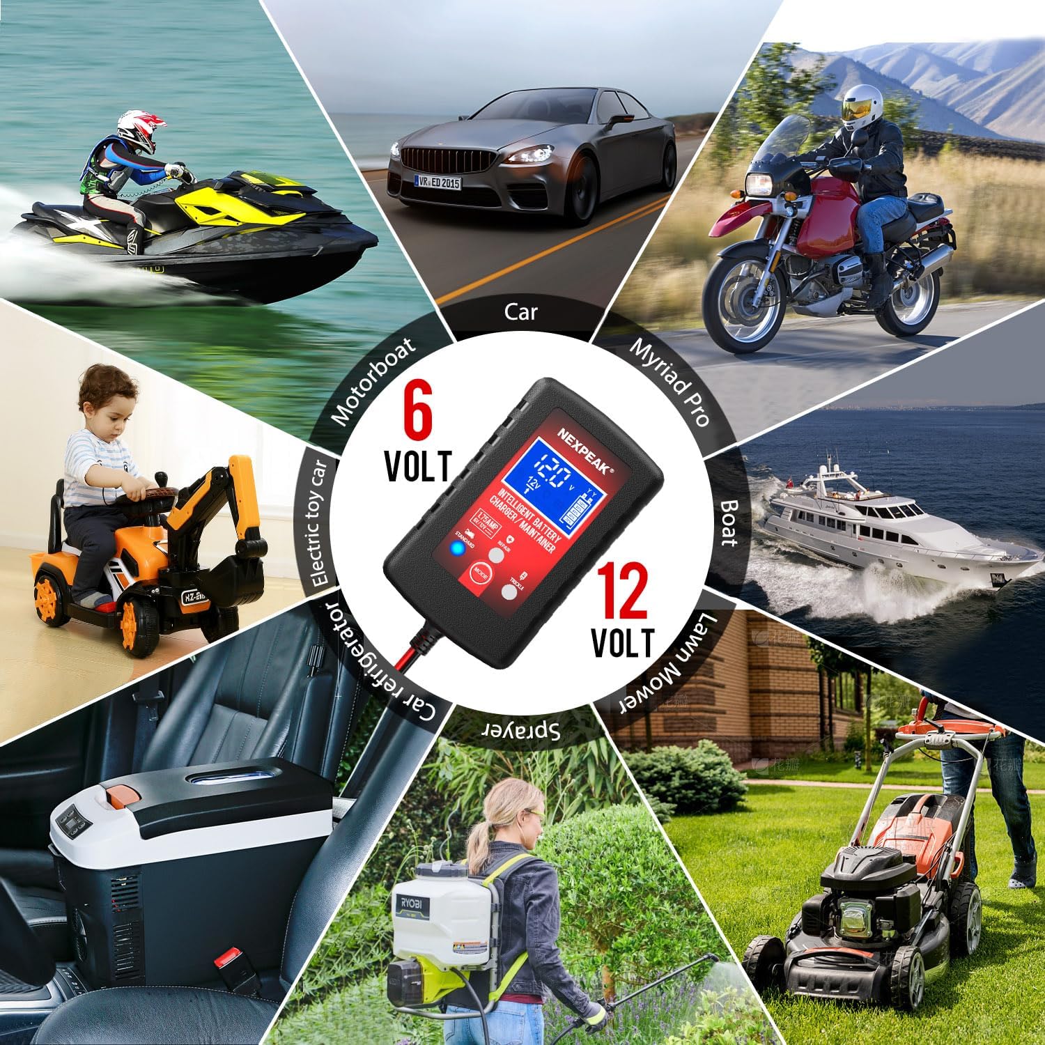 Thumbnail 5 de 1.75-Amp Smart Car Battery Charger 6V/12V
