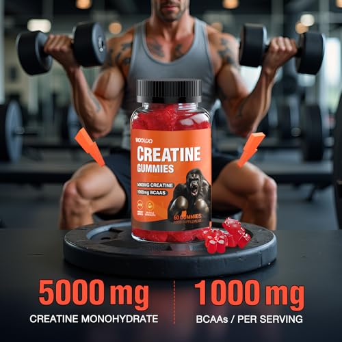 Detalle de HOOLOO Creatine Gummies 5000mg with 1000mg BCAAs — 60 Count