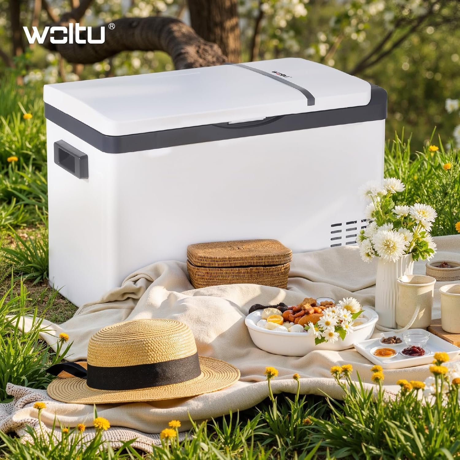 Detalle 2 de WOLTU 30L Kompressor Kühlbox Elektrisch 12V/230V – Dual Zone, Gefrierbox für LKW, Strand & Picknick
