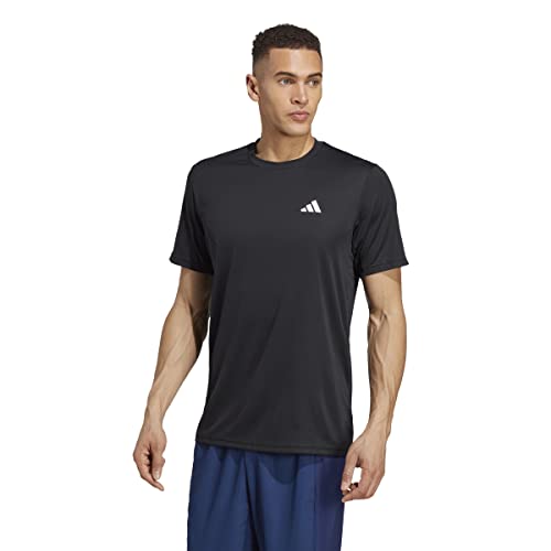 Detalle de adidas Hombre Train Essentials Training Shirt, Negro/Blanco, talla L