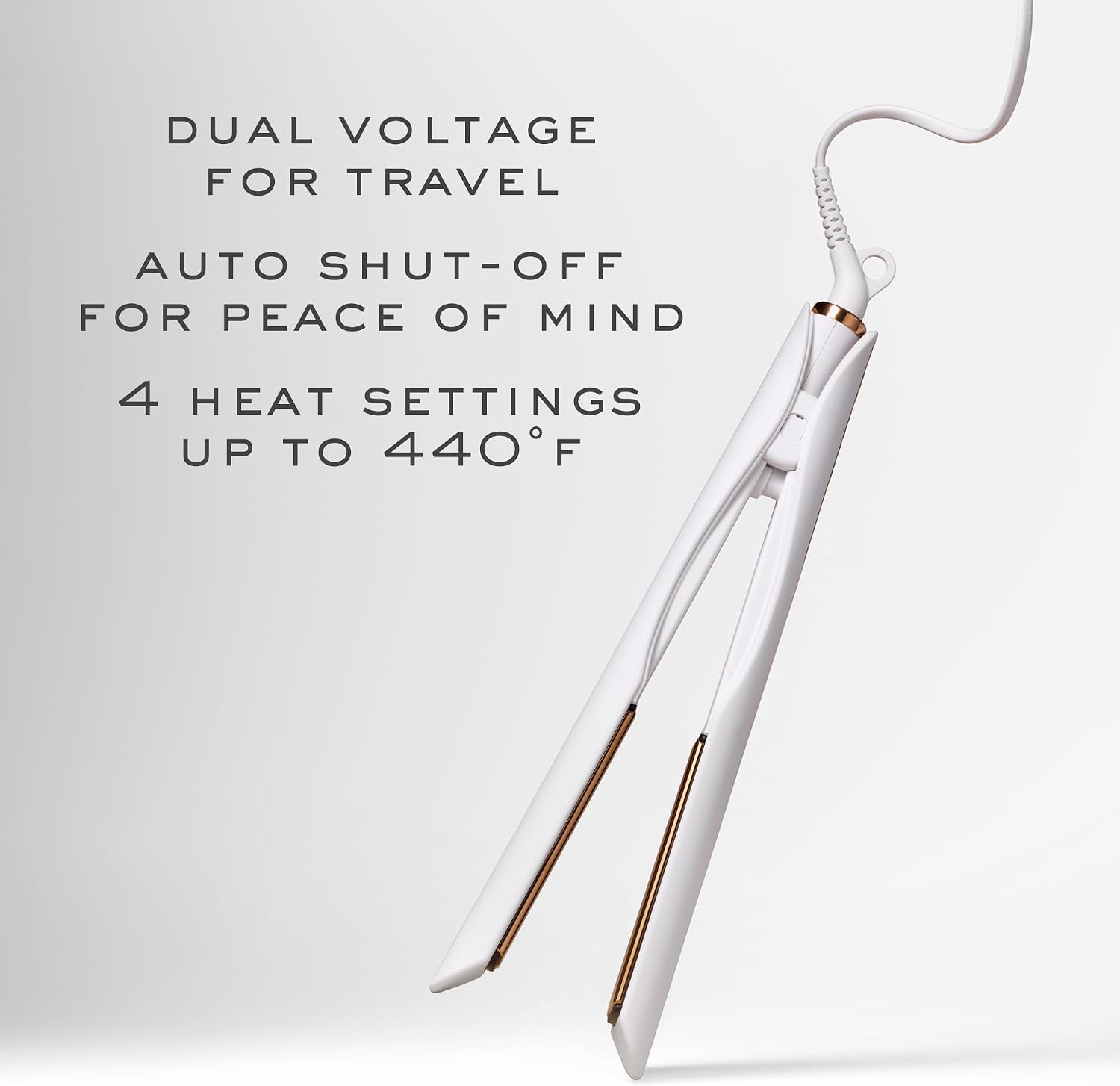 Detalle 2 de Kristin Ess 3-in-One Titanium Hair Straightener, Curl & Wave Combo (1.25") — 440°F, Dual Voltage, Travel Cap