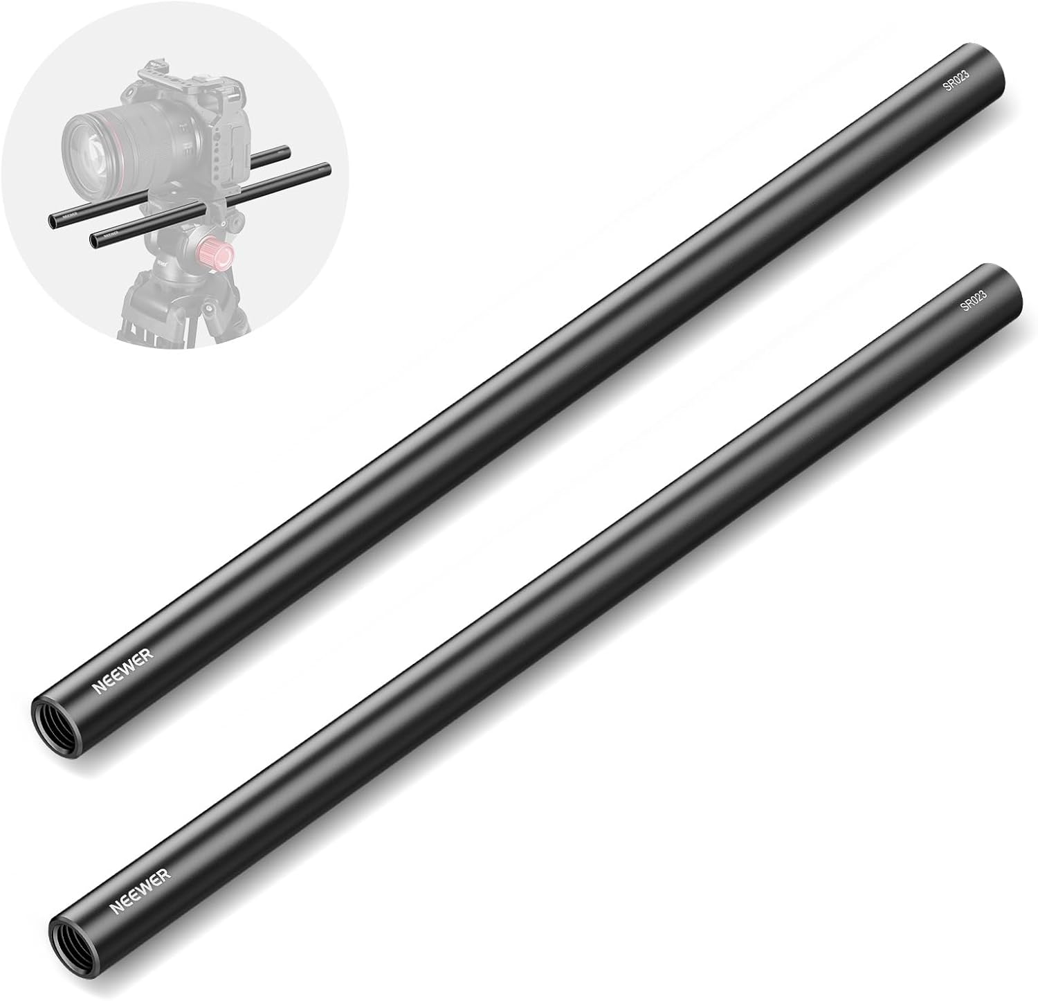 NEEWER Tiges d’extension 15 mm LWS SR023 (30 cm), lot de 2