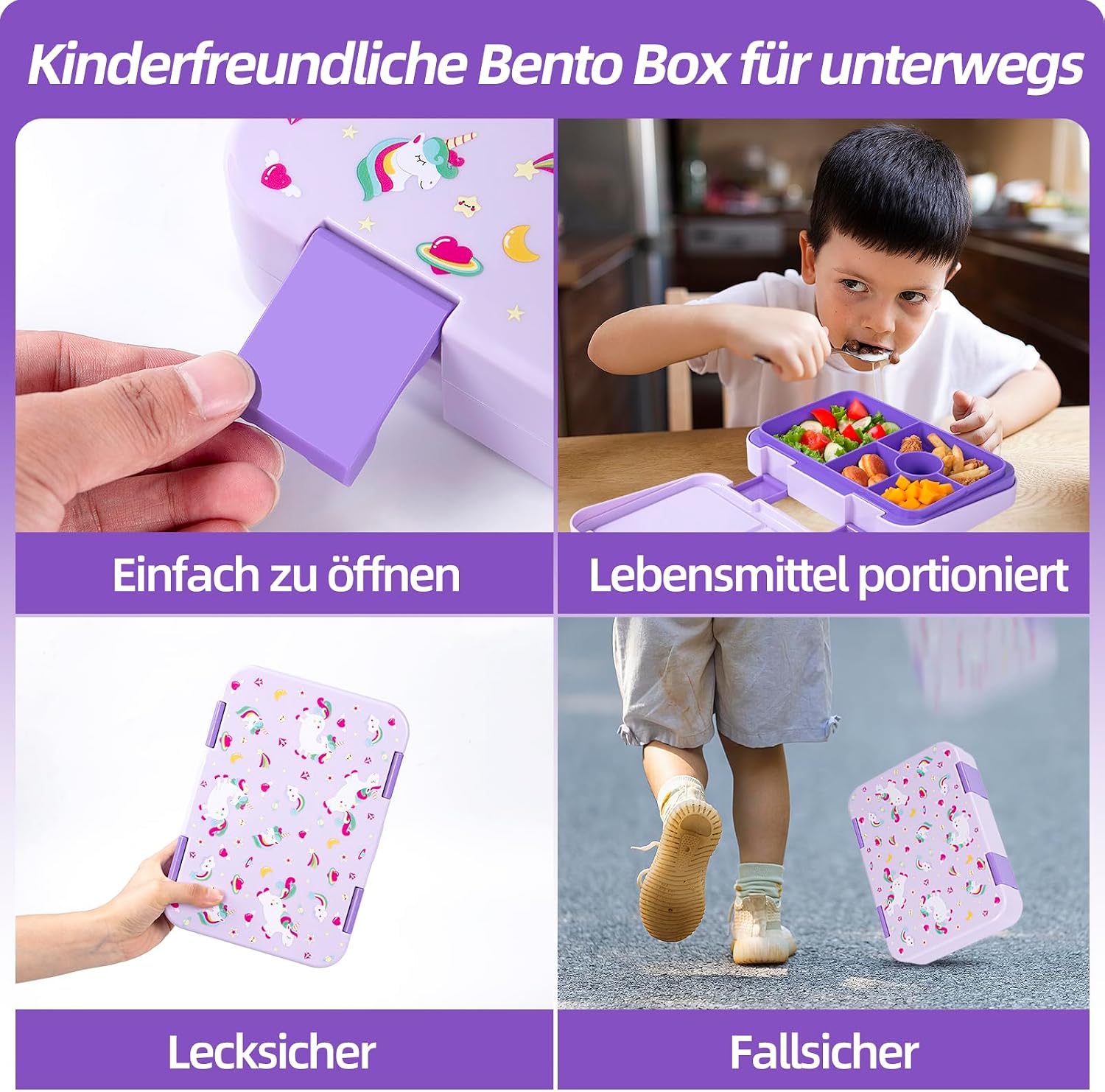 Thumbnail 2 de QCQHDU Brotdose 6 Fächer für Kinder