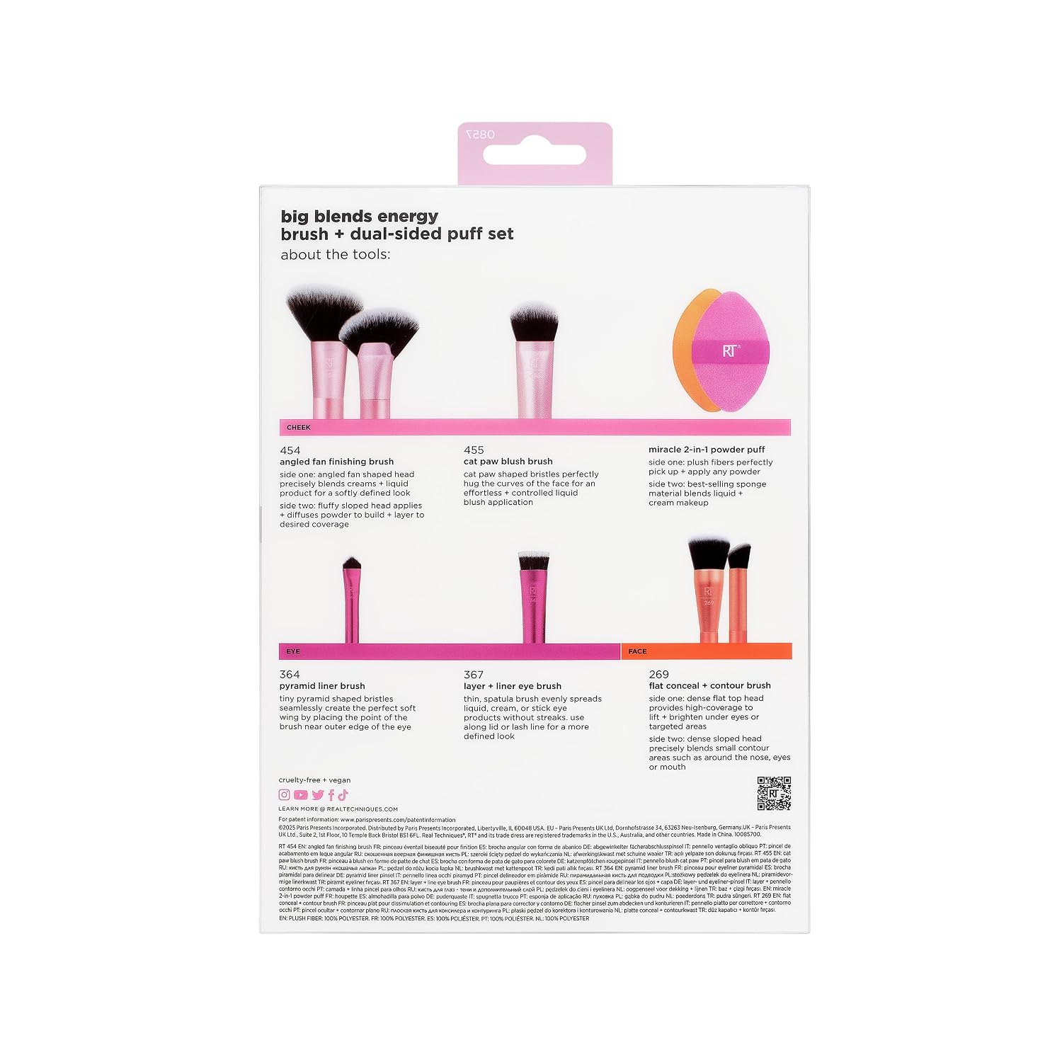 Thumbnail 6 de Real Techniques Big Blends Energy Pinsel-Set (6-teilig) für Puder, Creme & Flüssigprodukte – vegan & tierversuchsfrei