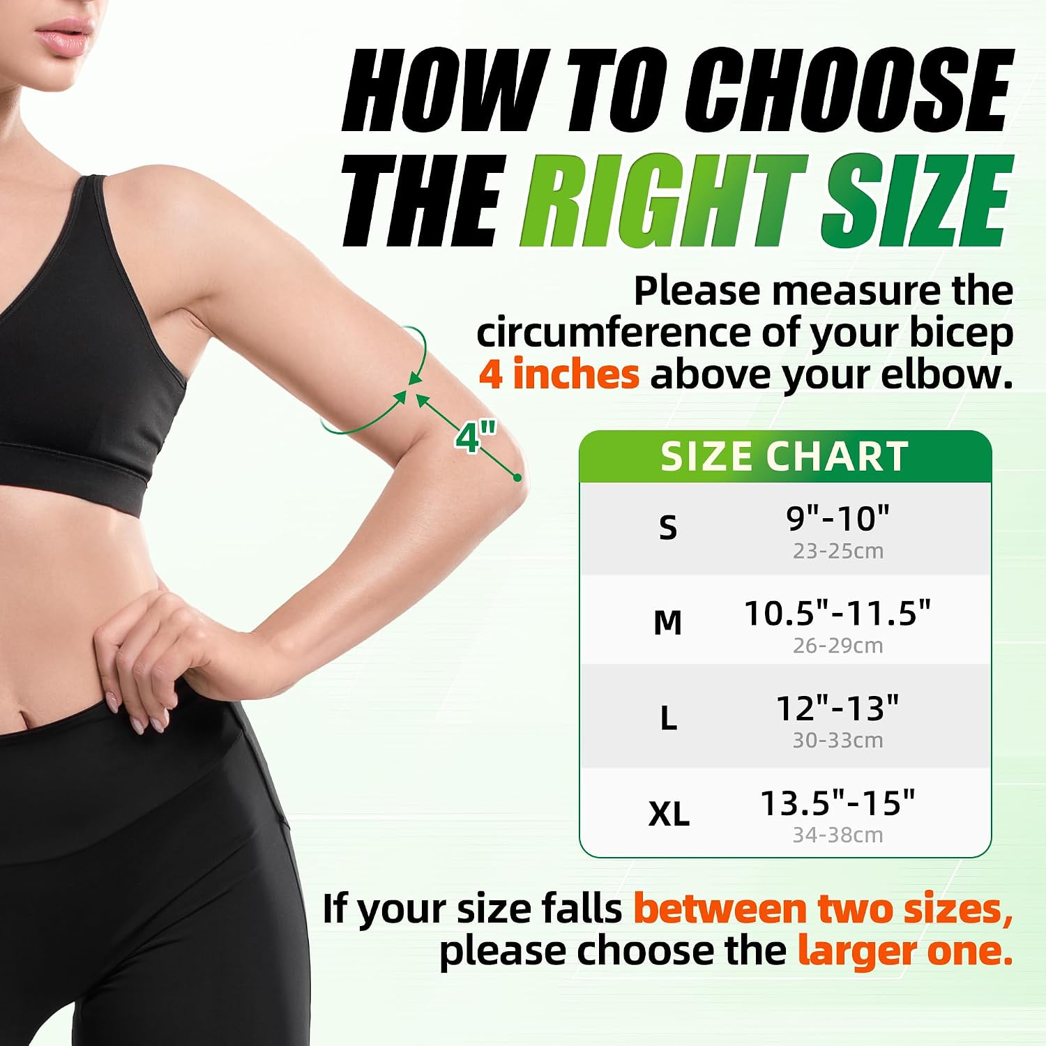Thumbnail 5 de Aegizon ElbowB-E13-S-BlackGreen Elbow Brace, Size S, Adjustable Nylon Support