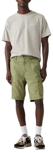 Detalle de Levi's Pantalones Cortos Cargo Grandes y Alto para Hombre – Noche de Oliva (46 Grande Alto)