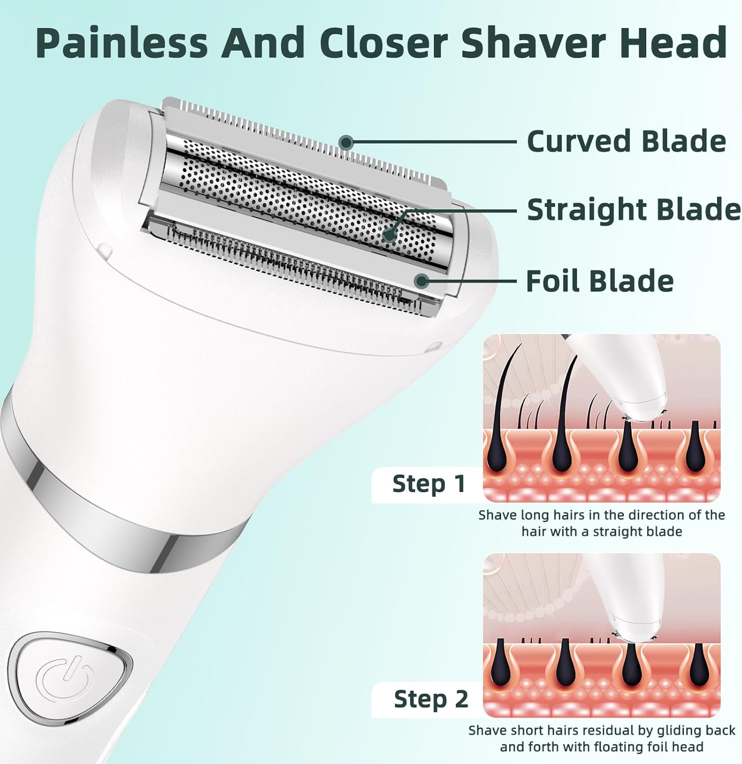Thumbnail 2 de Lady Shaver for Women: 3-in-1 Wet & Dry Bikini Trimmer (Gradient Green)