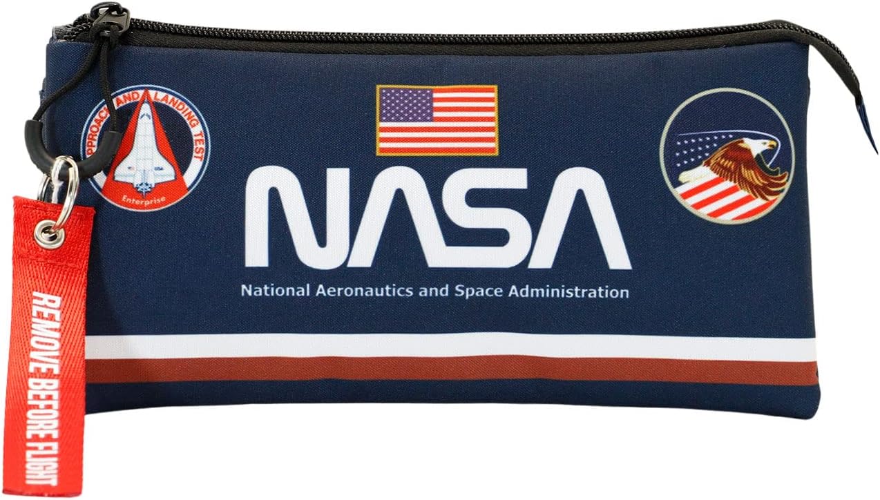 Detalle 2 de NASA Infinity Estuche Portatodo Triples FAN, Azul, 23x11 cm