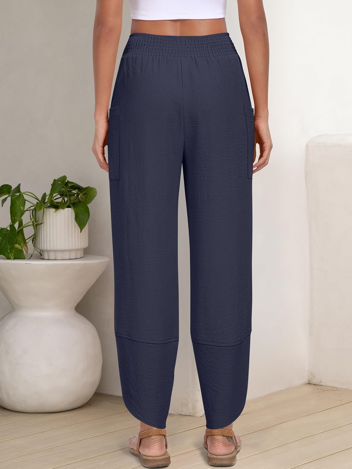 Detalle 1 de ANRABESS Women's Palazzo Pants Polyester