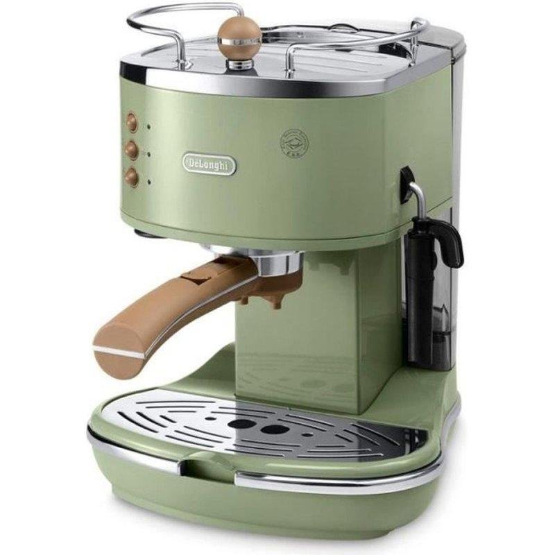Imagen de Cafetera Espresso DeLonghi Icona Vintage 1,4 L – 15 Bares, 2 Tazas, Verde en OfertitasTOP
