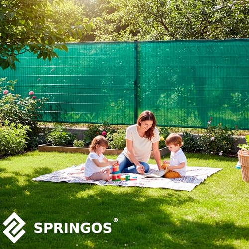 Thumbnail 8 de SPRINGOS Filet d'ombrage 1 x 50 m + 200 Attaches-câbles – filet HDPE 140 g/m², 90% d'ombrage, vert