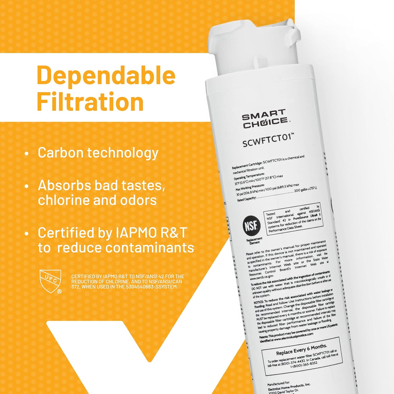 Detalle de Smart Choice Refrigerator Water and Ice Filter SCWFTCTO1