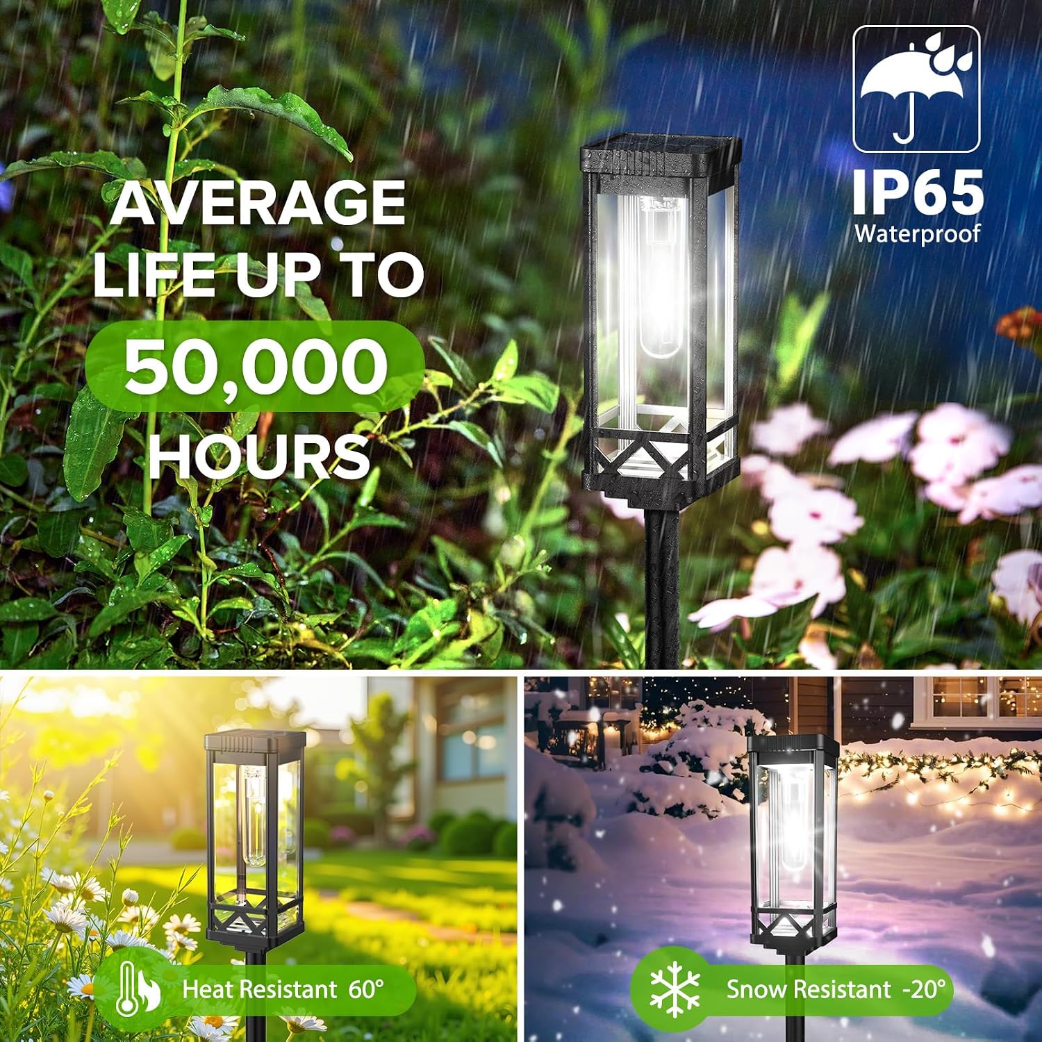 Detalle de KOOPER Solar Pathway Lights 6-Pack