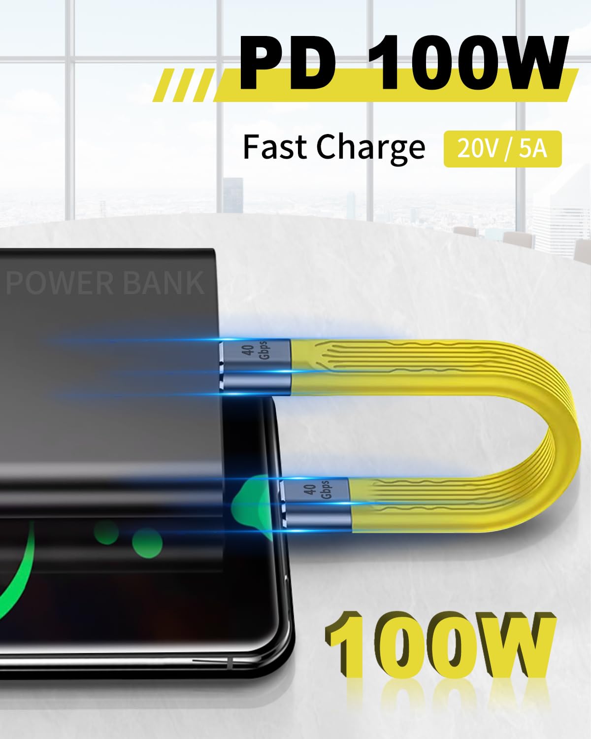 Thumbnail 2 de Duttek 8K USB-C Short Cable (13cm) – 40Gbps USB-C to USB-C, 100W charging for Thunderbolt 3