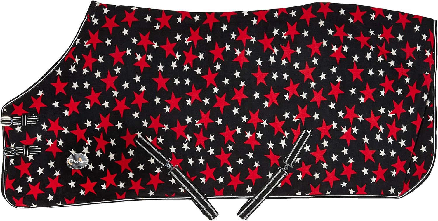 Thumbnail 6 de New Horse Fleece Rug: Red Show/Travel Stable Cooler for Cob/Pony/Shetland Mini (3'6"–6'9")