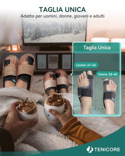 Detalle de TENICORE Alluce Valgo Correttore Aste Regolabili: comfort e correzione delicata