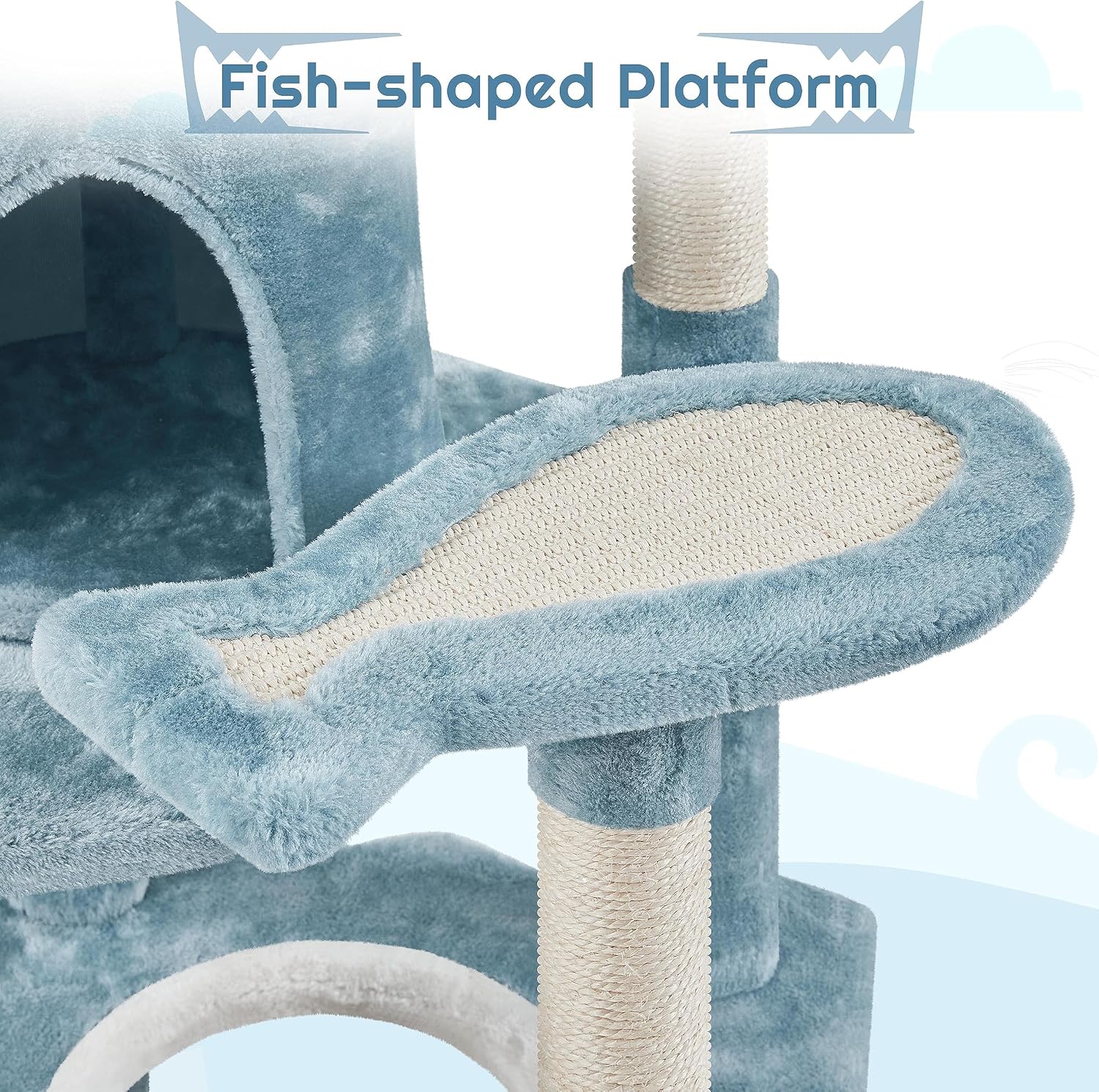 Detalle de Yaheetech 155cm Tall Ocean-Themed Cat Tree