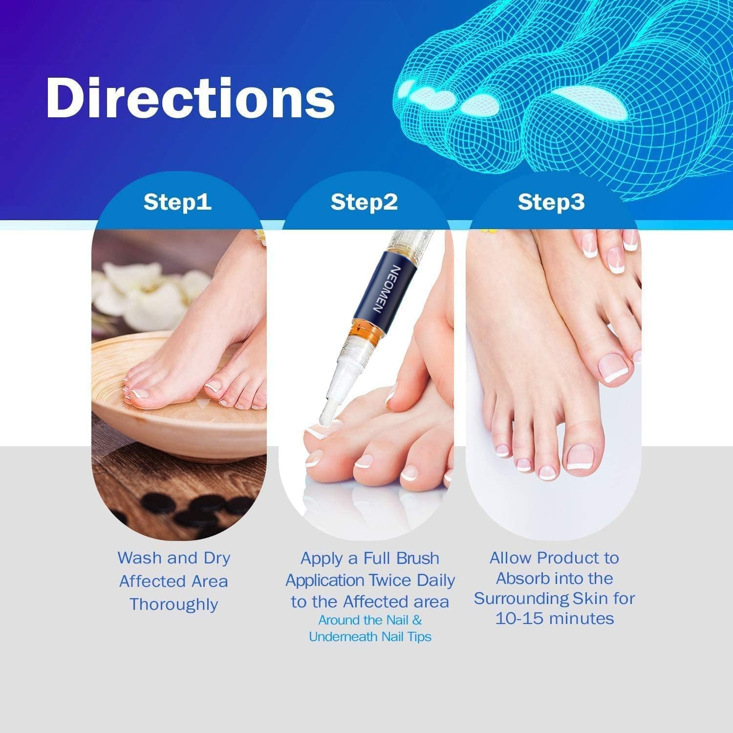 Thumbnail 3 de Fungal Nail Pen: 3-Piece Toenail Fungus Pen for Nail Repair and Discoloration